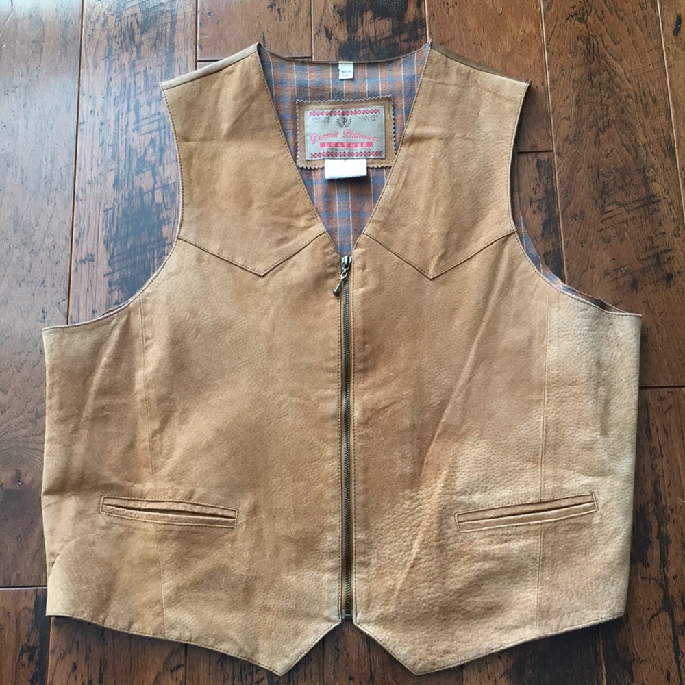 Classic Style Tan Leather Vest